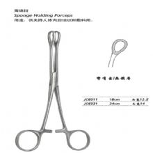 金鐘海綿鉗彎有齒 JC6011 18cm 彎有齒 頭寬12.5