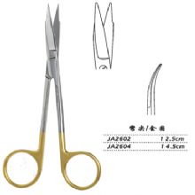 金鐘精細手術剪彎尖 JA2604 14.5cm 彎尖 金圈（解剖）