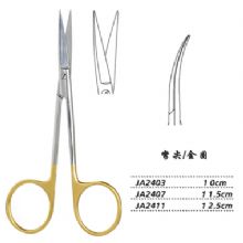 金鐘小血管剪彎尖 JA2403 10cm 彎尖 金圈