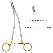 金鐘硬質(zhì)合金鑲片持針鉗粗針 JCA420 22cm 左雙彎 粗針 0.5