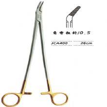 金鐘硬質(zhì)合金鑲片持針鉗粗針 JCA400 26cm 角彎 粗針 0.5