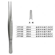 金鐘組織鑷直形 凹凸齒 20cm JYF120   1.2×2.6