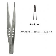 金鐘顯微鑷直 NA1010 20cm 直 有齒 頭寬 1.0腦用鑷