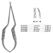 金鐘顯微剪槍形 NAK020 16.5cm 槍形 彎 頭寬0.4