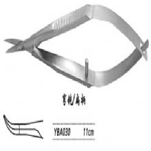 金鐘角膜剪  YBA030 彎鈍 刃長(zhǎng)12 扁柄