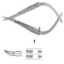 金鐘顯微眼用剪  YBC020 8cm 彎