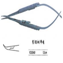 金鐘顯微眼用持針鉗圓柄 YZE040 12cm 彎 圓柄（帶鎖）