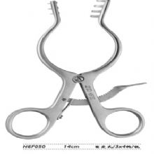 金鐘乳突牽開器  H6F050 14cm 固定式 3×4鉤銳