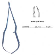 金鐘顯微剪槍形 NAK140 22.5cm 槍形 彎頭寬0.4（鈦）