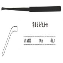 金鐘剝離器角彎 N1M100 19cm 角彎 圓柱頭 φ0.3（鈦）顯微剝離器