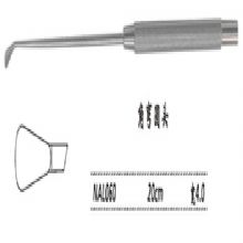 金鐘剝離器角彎 NAL060 20cm 角彎長圓頭 寬4.0顯微剝離器
