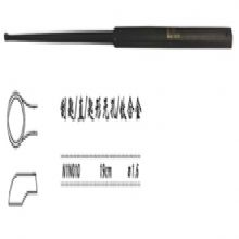 金鐘刮匙直 N1N010 19cm 直 匙形無孔 刃1.6（鈦）顯微刮匙