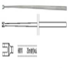 金鐘顯微喉鉤  H8I010 25cm 圓彎 雙爪