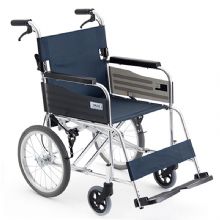 MIKI三貴手動(dòng)輪椅車(chē)MPTC-46JL 藍(lán)色S-3重量11.5公斤，小型便攜，免充氣實(shí)心胎輪椅