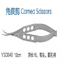 金鐘角膜剪  Y3C040 彎尖 刃長(zhǎng)16 圓孔柄