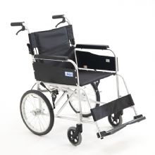 MIKI三貴手動(dòng)輪椅車(chē)MPTC-46JL 黑色 F-4重量11.5公斤，小型便攜，免充氣實(shí)心胎 老人輪椅車(chē)