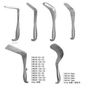 金鐘子宮拉鉤雙鉤柄 24cm 雙鉤柄 凹 35×120mm