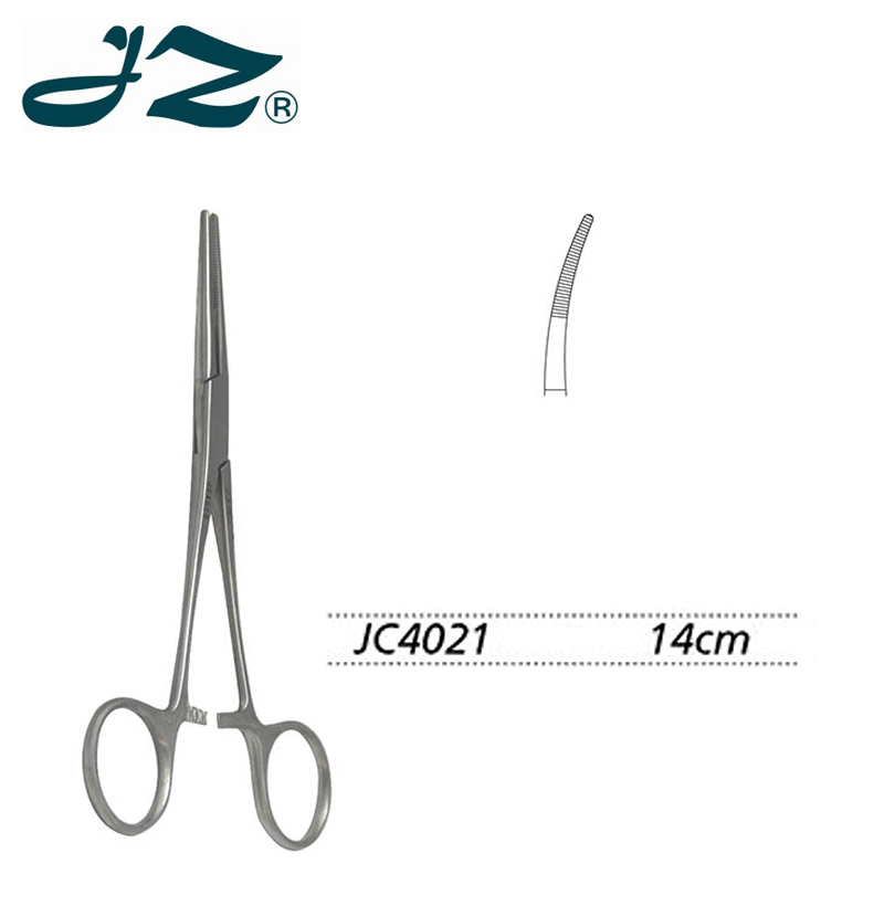 金鐘止血鉗彎半齒 JC4021 14cm 彎半齒（凱氏）