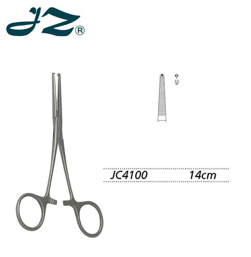 金鐘止血鉗直有鉤 JC4100 14cm 直有鉤（科氏）