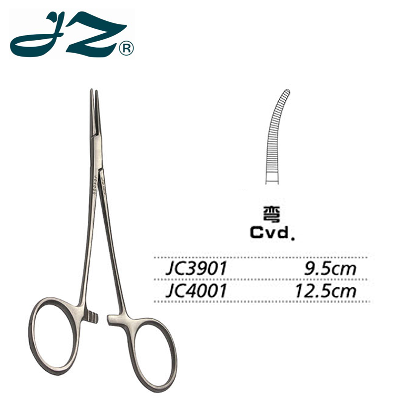 金鐘止血鉗彎全齒 JC4001 12.5cm 彎全齒（哈氏）