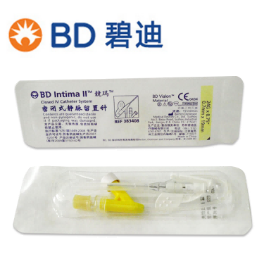 BD 碧迪靜脈留置針24G Y型 Intima II 竸瑪 密閉式 貨號383033