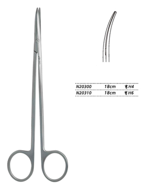 金鐘顯微剪神經(jīng)剪 N20300 18cm 彎H4 指圈柄