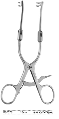 金鐘乳突牽開器  H6F070 16cm 活動(dòng)式 2×2鉤銳