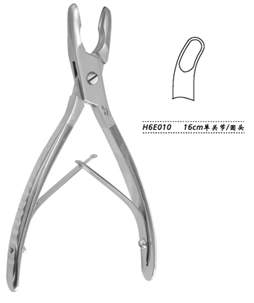 金鐘乳突咬骨鉗  H6E010 16cm 單關(guān)節(jié) 圓頭