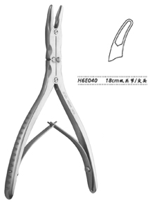 金鐘乳突咬骨鉗  H6E040 18cm 雙關(guān)節(jié) 尖頭