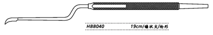 金鐘鼻粘膜刀HBB040 19cm 鐮狀尖 槍形