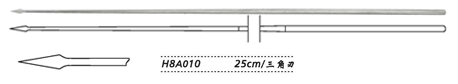 金鐘顯微喉刀H8A010 25cm 三角刃