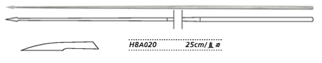 金鐘顯微喉刀H8A020 25cm 直刃