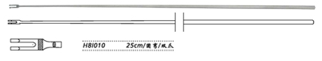 金鐘顯微喉鉤  H8I010 25cm 圓彎 雙爪
