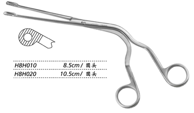 金鐘氣管導(dǎo)管夾持鉗  H8H020 10.5cm 圓頭