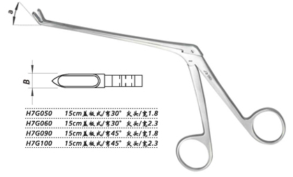 金鐘鼻咬切鉗H7G050 15cm 蓋板式 上彎30° 尖頭 寬1.8