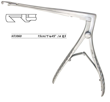 金鐘上頜竇咬骨鉗  H7J060 15cm下切45° 刃寬5