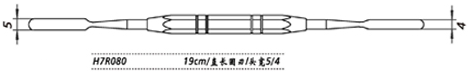 金鐘鼻中隔剝離器直長(zhǎng)圓刃 H7R080 19cm 直長(zhǎng)圓刃 頭寬5/4