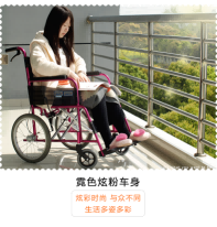 日本MIKI三貴輪椅車 MC-43K免充氣胎 折疊輕便 鋁合金 老人代步車