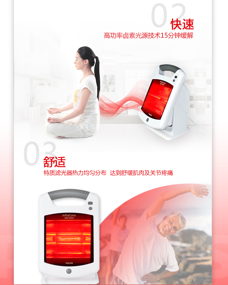 飛利浦紅外線治療儀 紅外線理療儀 HP3631