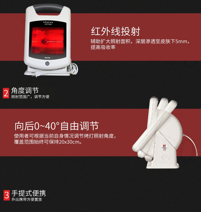 飛利浦紅外線治療儀 紅外線理療儀 HP3631