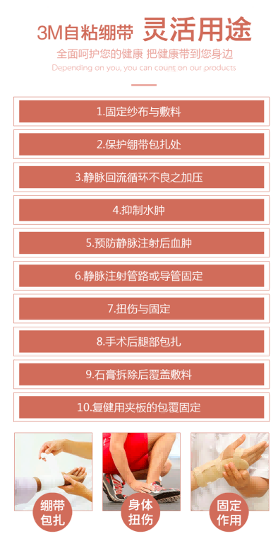 3M自纏繃帶 1582彈力繃帶